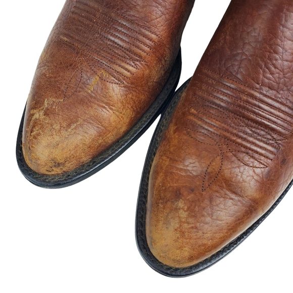 ARIAT Boots Leather Cowboy Western Equestrian - Picture 8 of 14